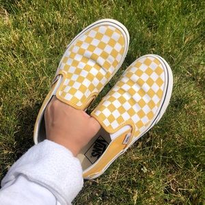 Yellow Checkered Vans